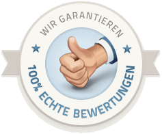 Wir garantieren 100% echte Bewertungen